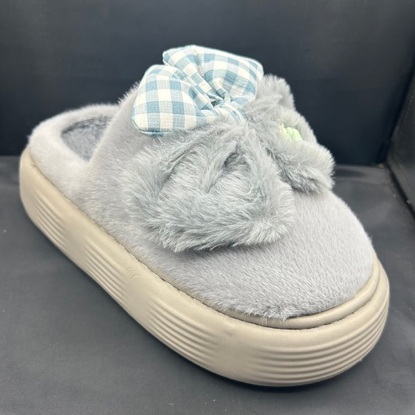 Bedroom Slippers - B-12 (Light Grey)