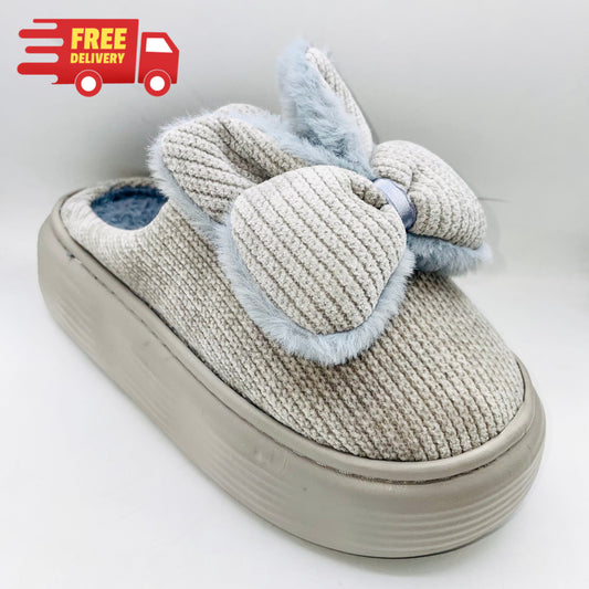 Bedroom Slippers - B-11 (Light Grey)