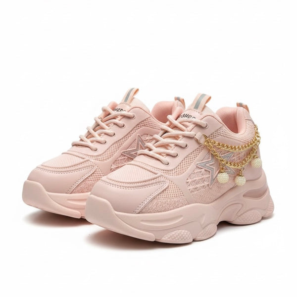 Pink High Heel Female Joggers H-2 (Chunky Sole)