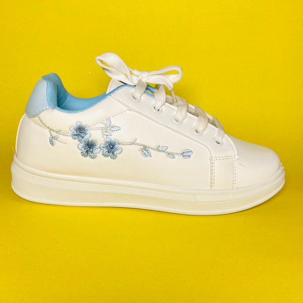 Female Sneakers W-27 White-Blue