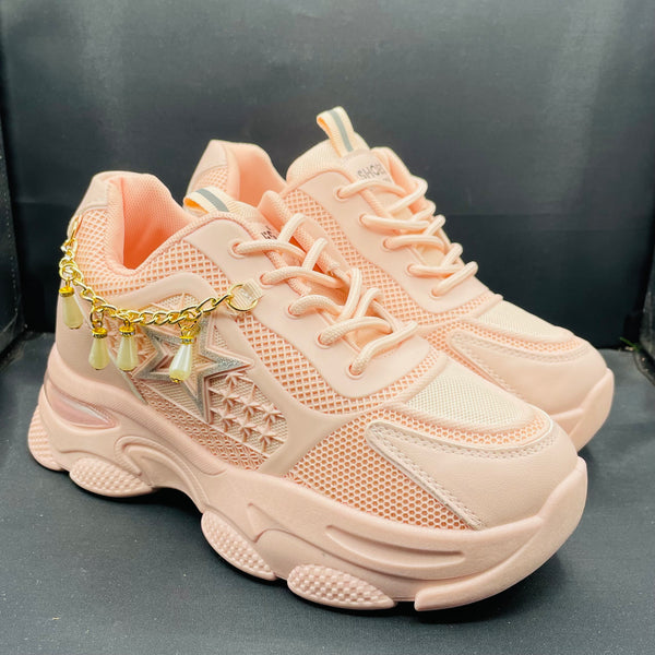 Pink High Heel Female Jogger H-21 (Chunky Sole)