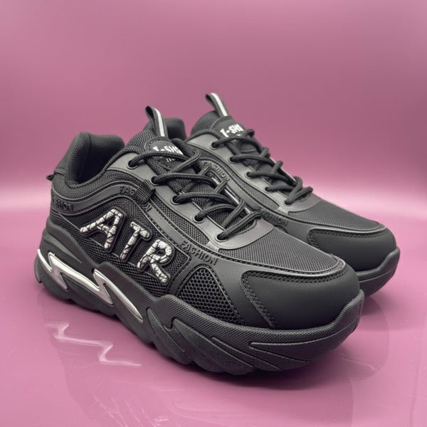 Black AIR High Heel Female Joggers I-2