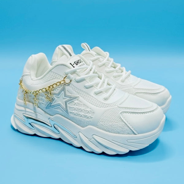 White High Heel Female Joggers I-4 (Chunky Sole)