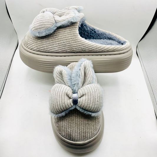 Bedroom Slippers - B-11 (Light Grey)