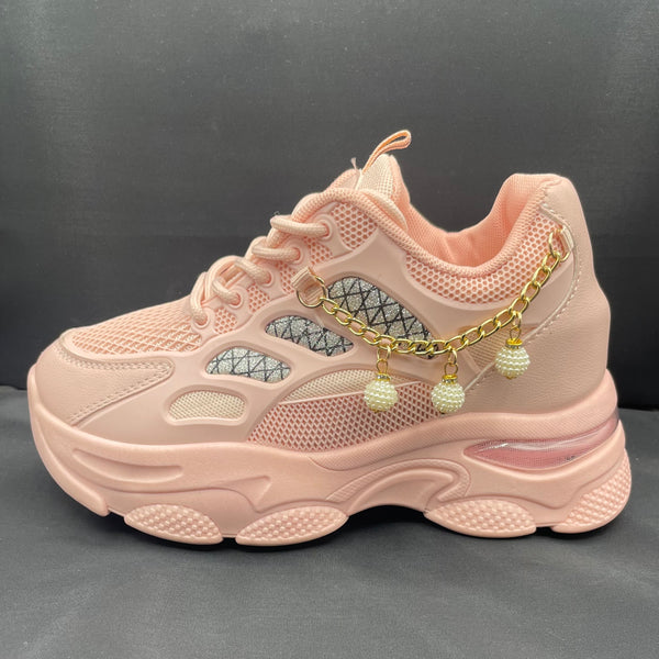 Pink High Heel Female Jogger H-19 (Chunky Sole)