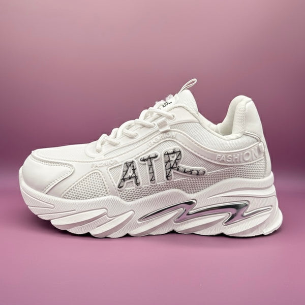 White AIR High Heel Female Joggers I-2